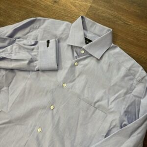 Ermenegildo Zegna‎ Light Blue Men's Cotton Button Up Dress Shirt Regular Fit